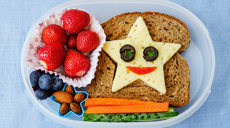 kids lunch decorated