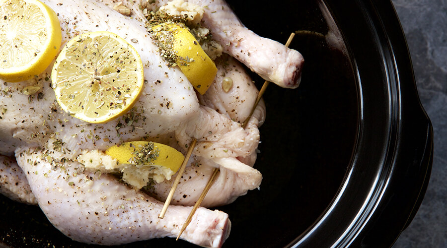 roast chicken in a slow cooker