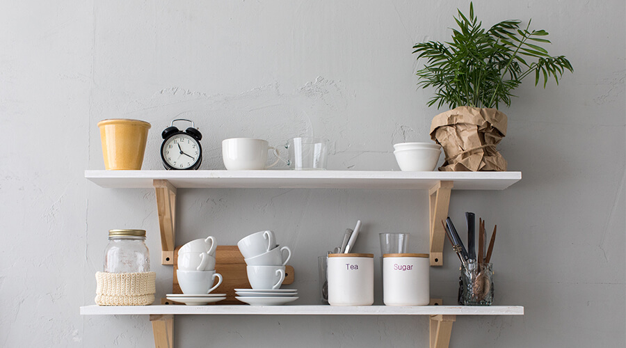 kitchen shelves