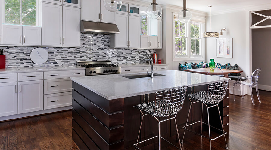 kitchen with island