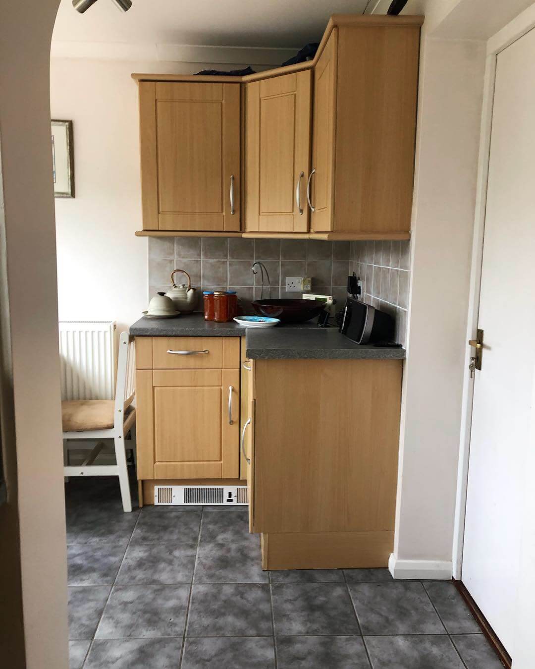 old worktops and tiles